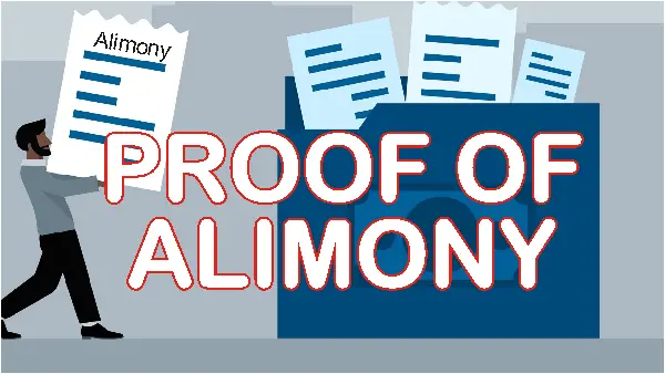 Proof of Alimony Payments