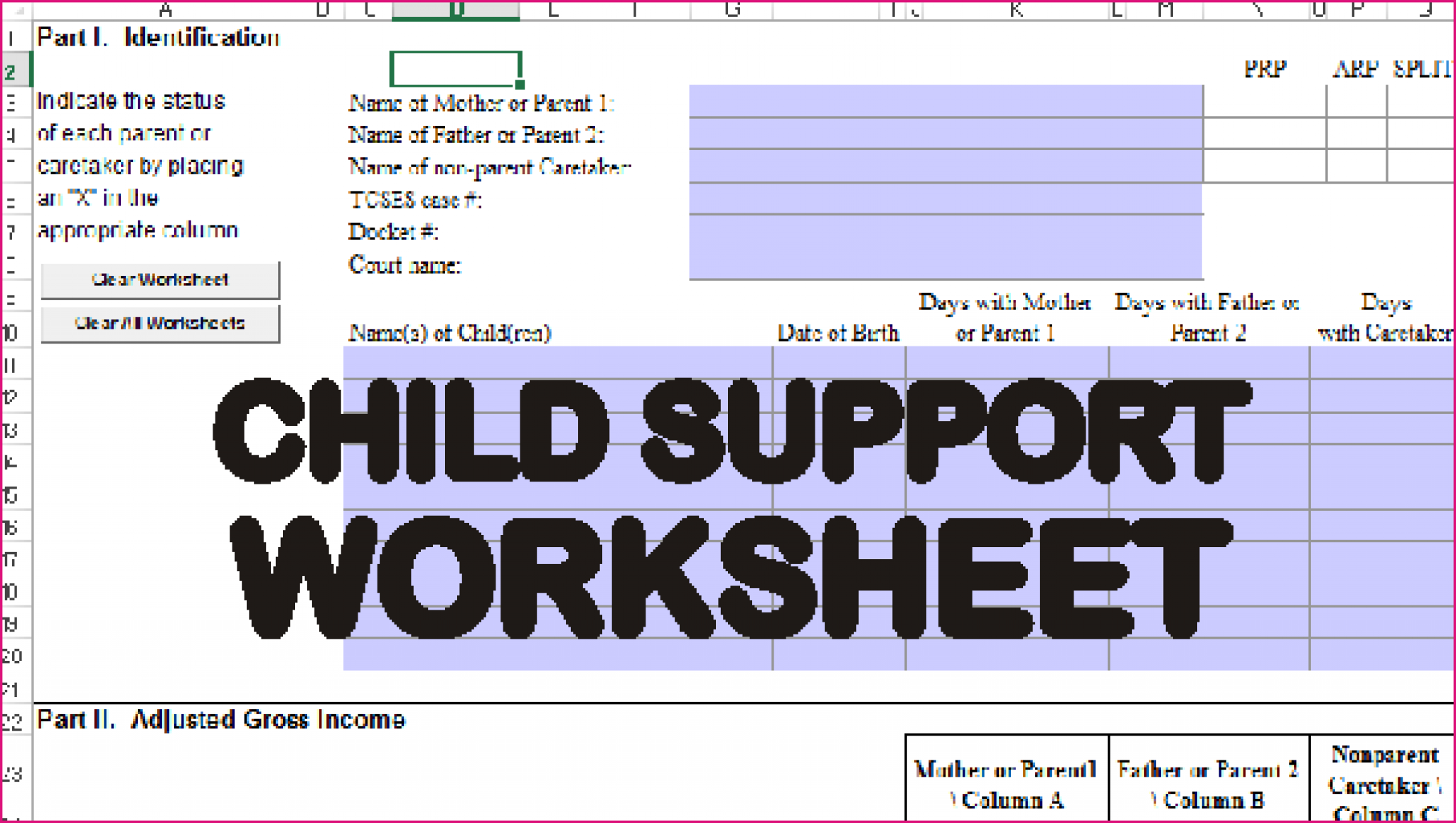 Child Support Worksheet (How to Fill it Out)