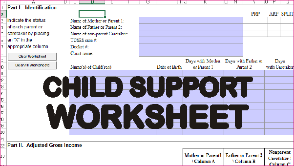 Child Support Worksheet